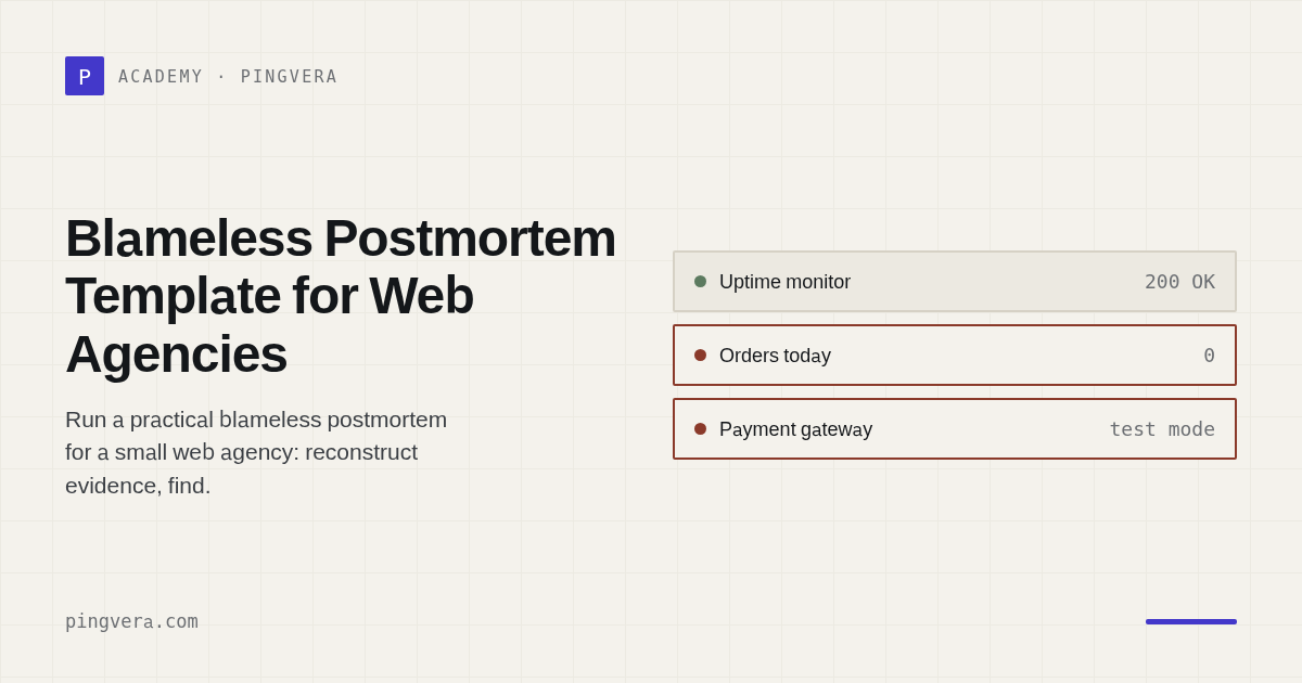 Blameless Postmortem Template for Web Agencies