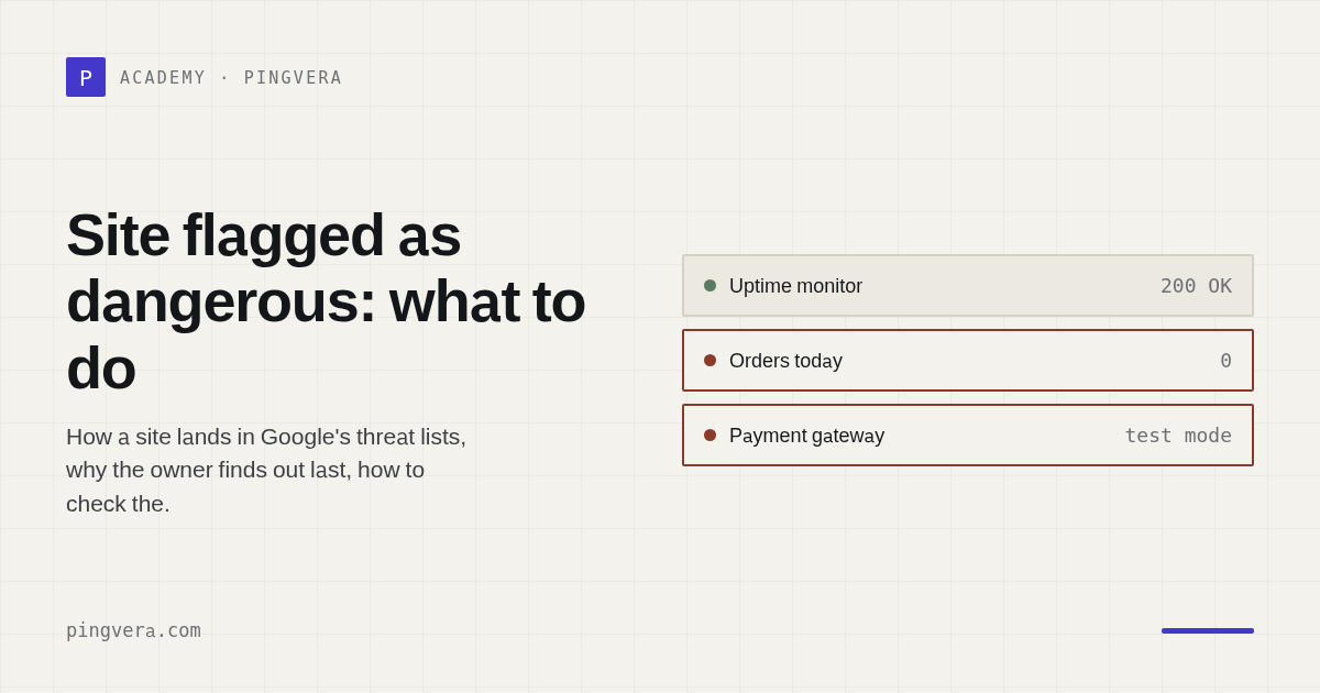 The Browser Flags a Client Site as Dangerous: How to Find Out First