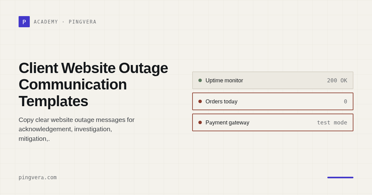 What to Tell a Client During a Website Outage: Templates