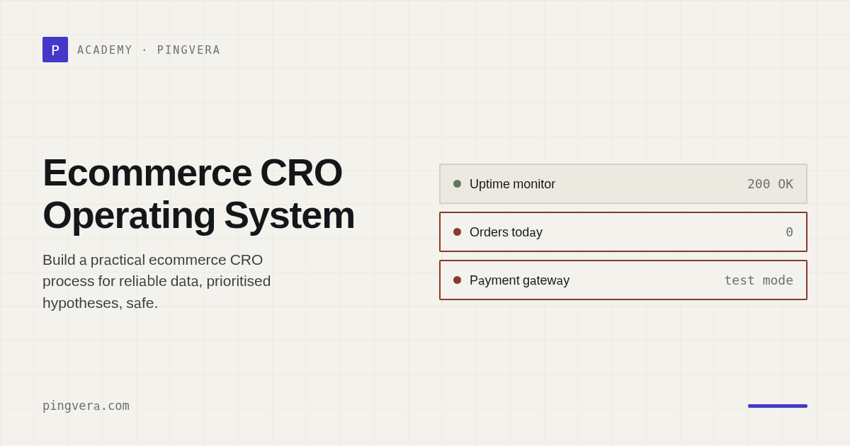 An Ecommerce CRO Operating System: Improve Conversion Without Breaking Revenue