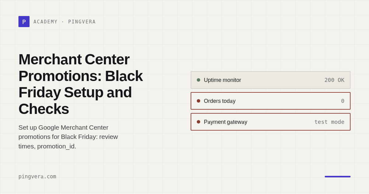 Merchant Center Promotions for Black Friday: Setup and Pre-Peak Checks