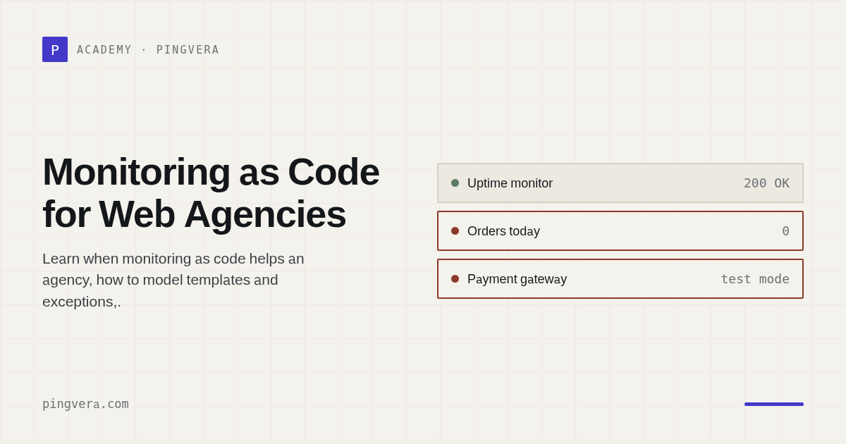 Monitoring as Code for Web Agencies: When and How