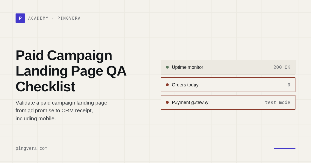Paid Campaign Landing Page QA: A Pre-Launch Checklist