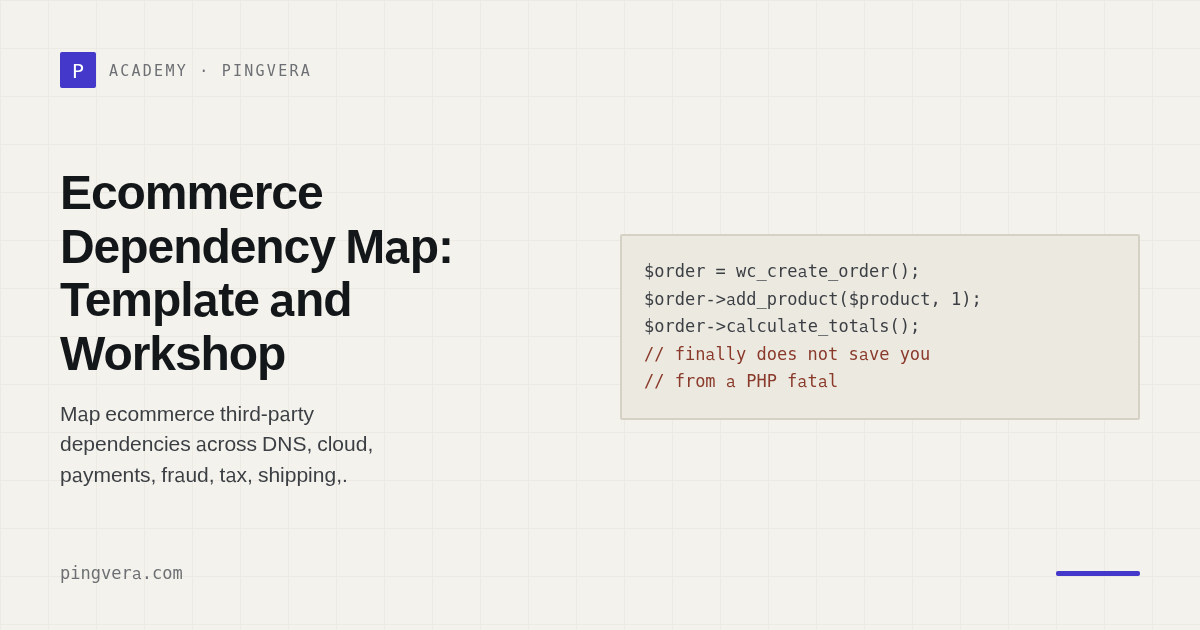 Third-Party Dependency Map for Ecommerce: Template and Workshop