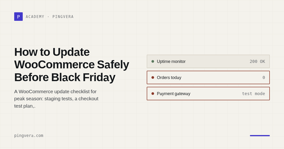 How to Update WooCommerce Safely Before Black Friday: Test, Update, Roll Back