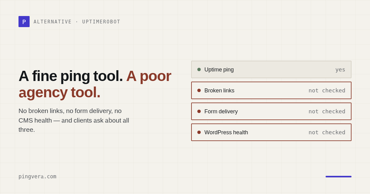 UptimeRobot alternative for agencies: what client work needs