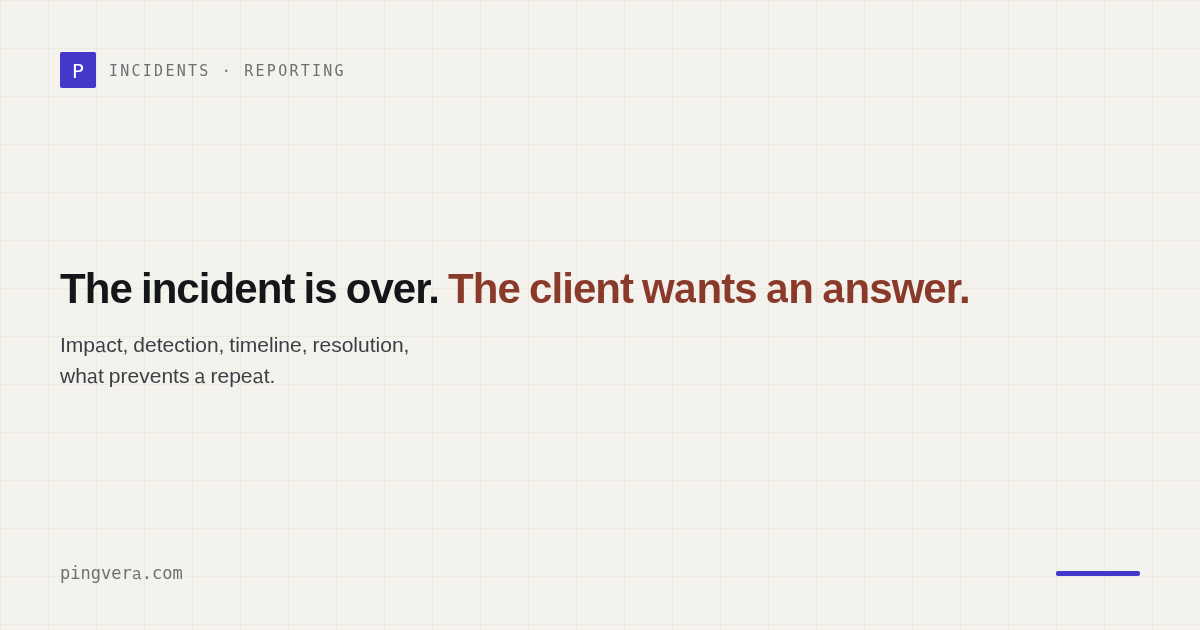 Website Incident Report Template for Clients