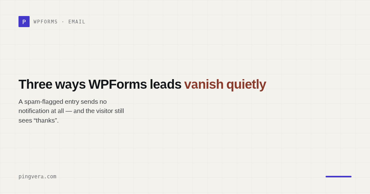 WPForms entries saved but no notification sent